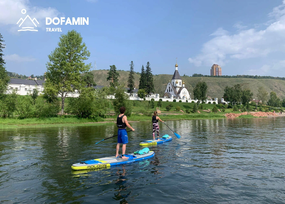 SUP-тур Свято-успенский мужской монастырь - Вантовый мост в Красноярске