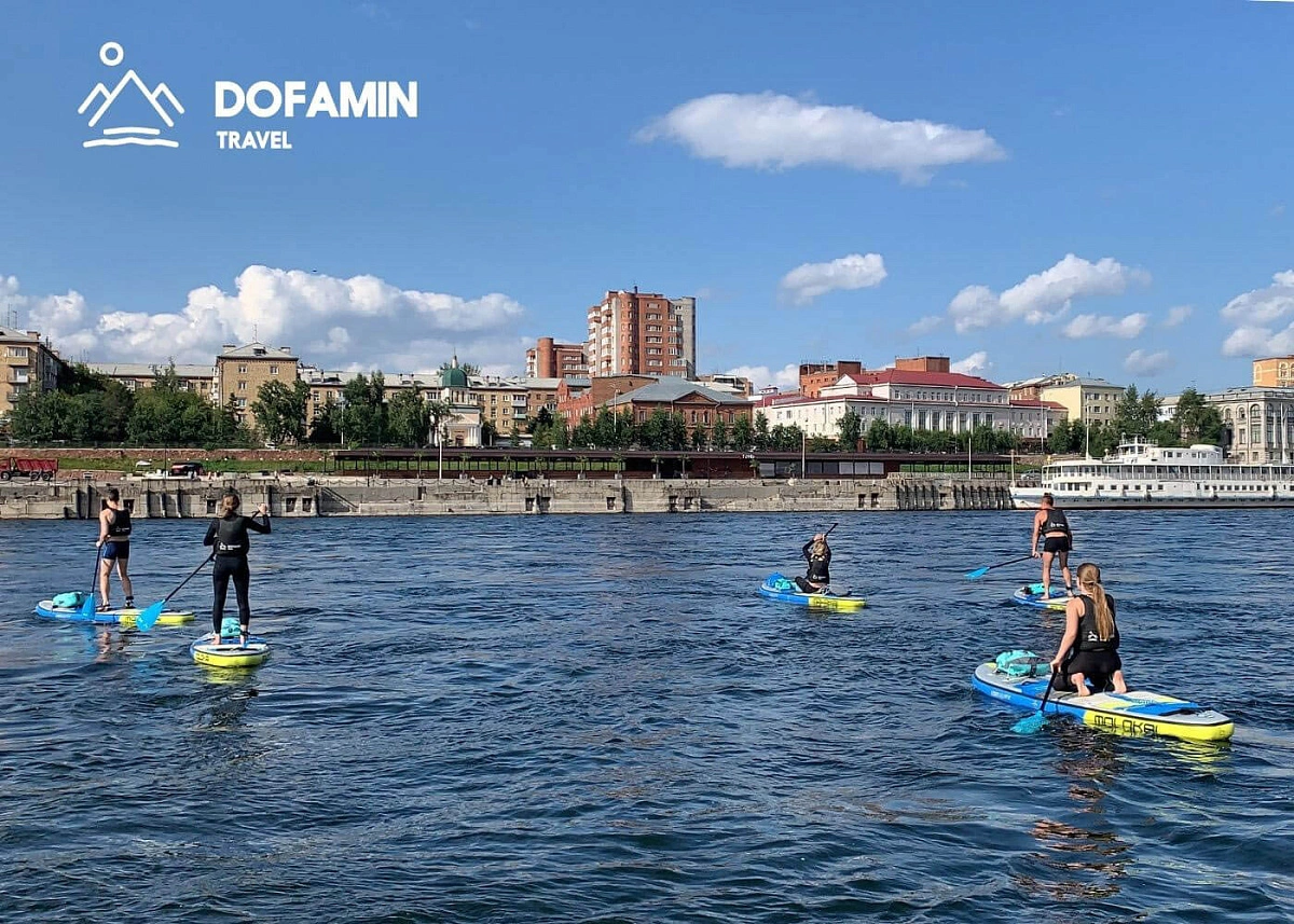 SUP-тур Свято-успенский мужской монастырь - Вантовый мост в Красноярске