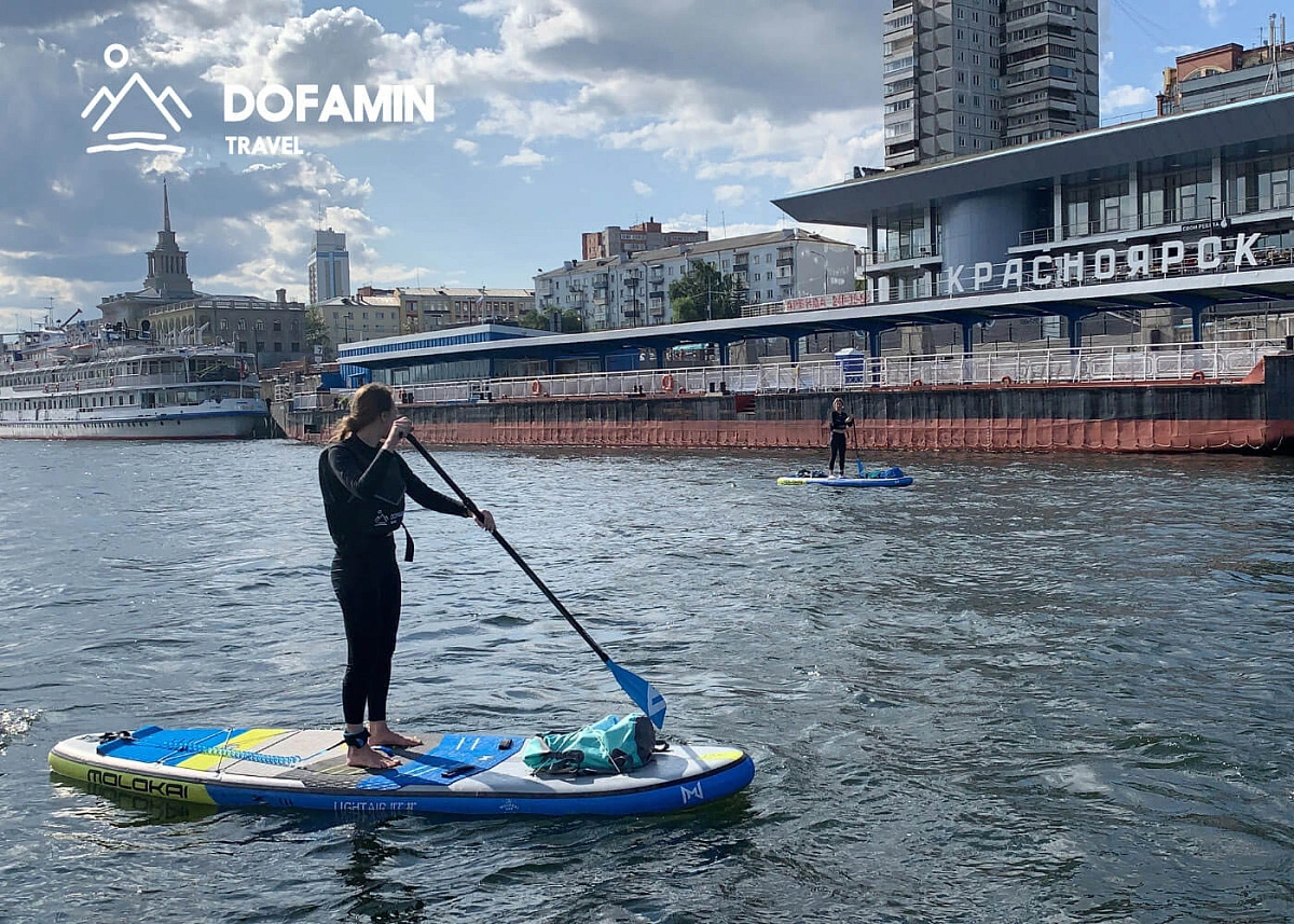 SUP-тур Красноярская ГЭС - Вантовый мост в Красноярске